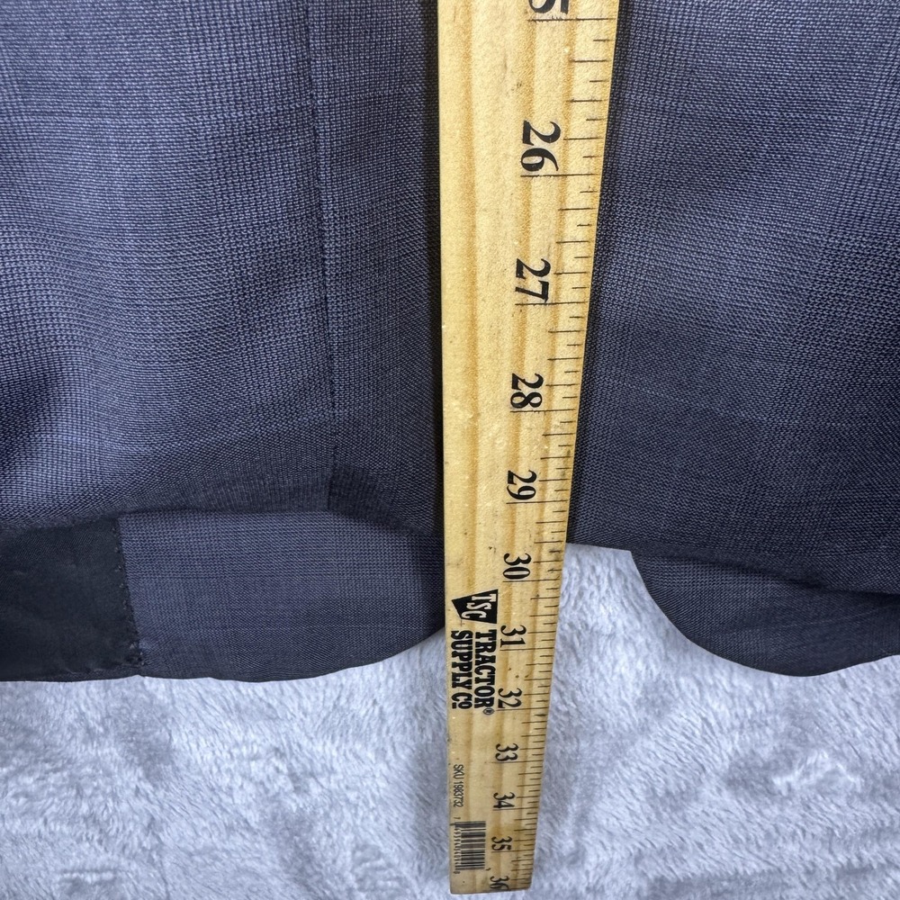 Corneliani Blazer Mens 52L(EU)‎ 42L Gray Check Super 120s Wool Made Italy Coat - Picture 7 of 12